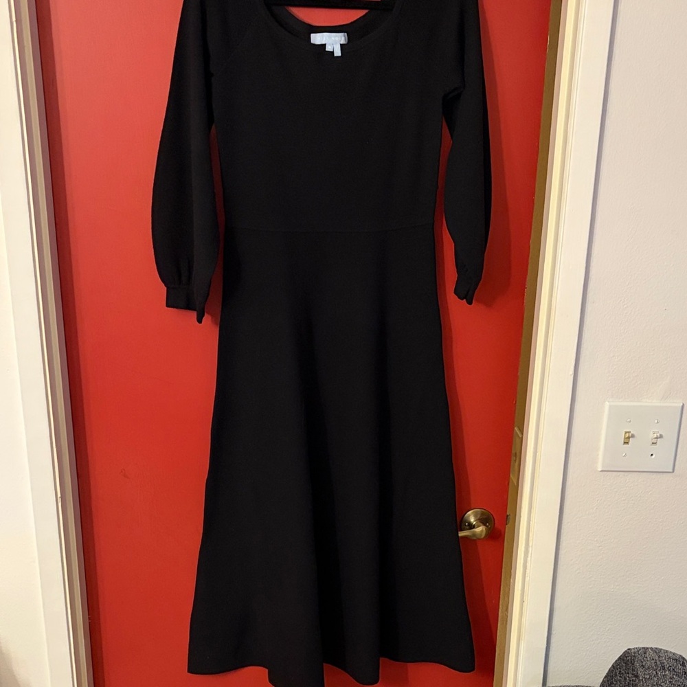 Chic Black Long Sleeve Women's Dress
